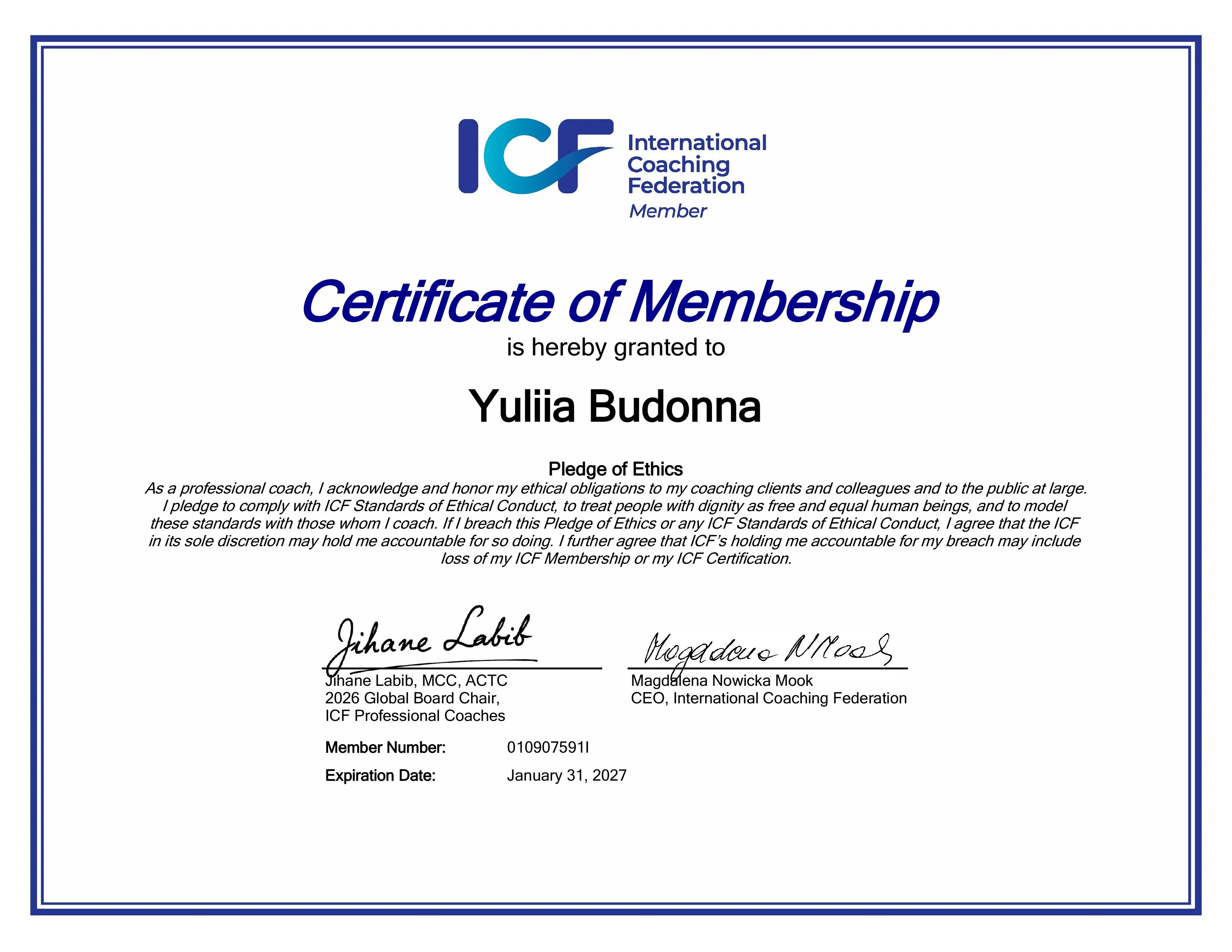 certificate