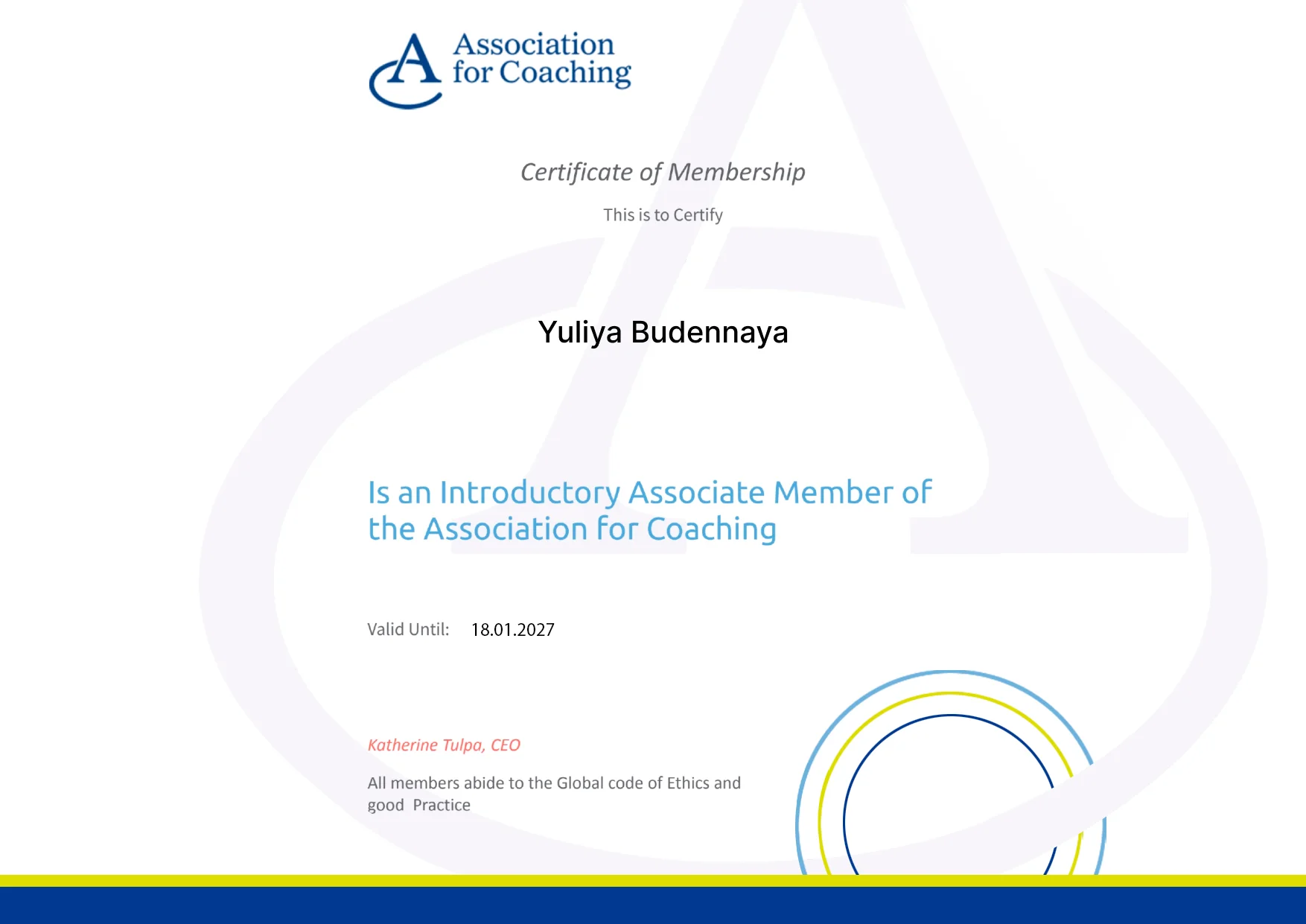 certificate